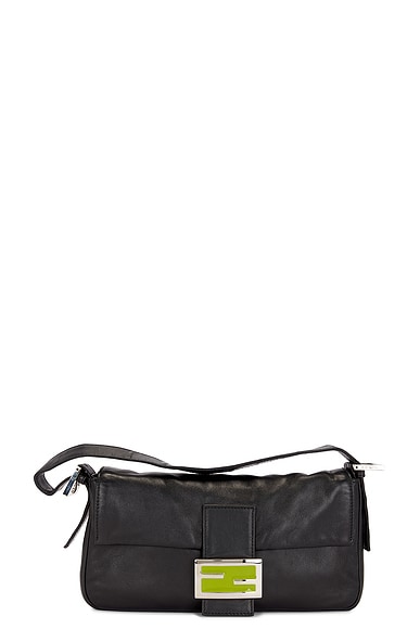 FWRD Renew Fendi Baguette Shoulder Bag in Black