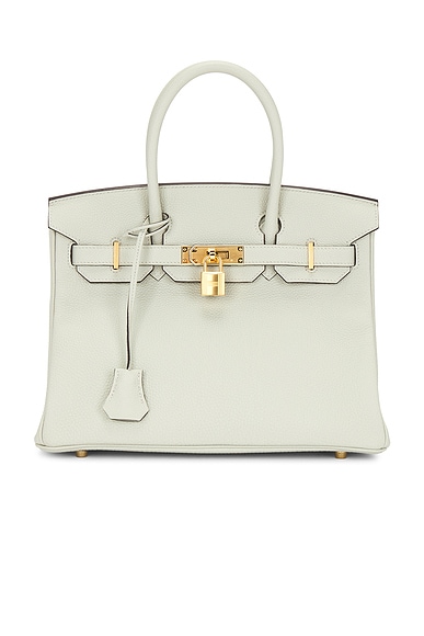 FWRD Renew Hermes Clemence Birkin 30 Handbag in Grineve