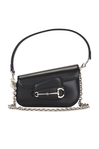 FWRD Renew Gucci Horsebit 1955 Shoulder Bag in Black