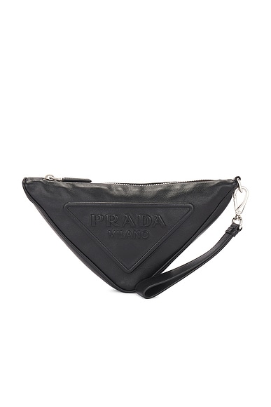 FWRD Renew Prada Triangle Pouch in Black