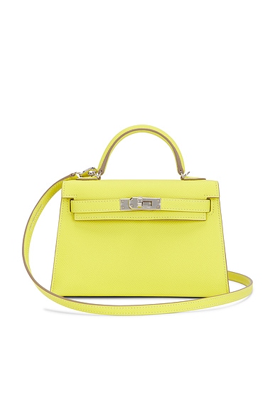 FWRD Renew Hermes Epsom Kelly 20 Handbag in Lime