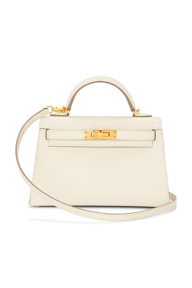 Hermes mini kelly white hot sale