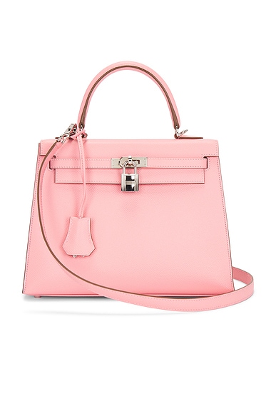 FWRD Renew Hermes Epsom Kelly 25 Handbag in Rose Confetti
