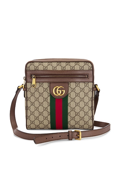 FWRD Renew Gucci GG Supreme Shoulder Bag in Beige