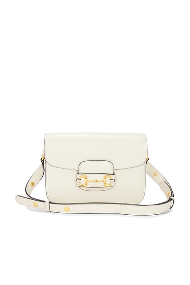 FWRD Renew Gucci Horsebit 1955 Shoulder Bag in White