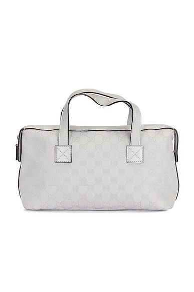 FWRD Renew Gucci East West Bowling Bag in Silver