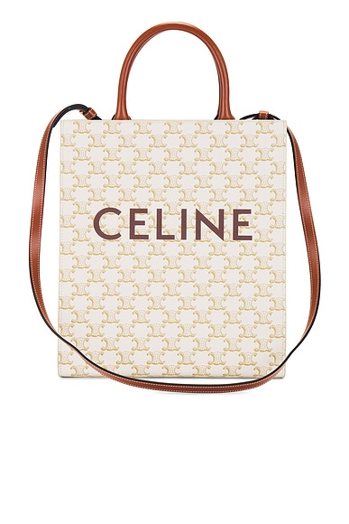 FWRD Renew Celine Vertical Cabas Tote Bag in Ivory