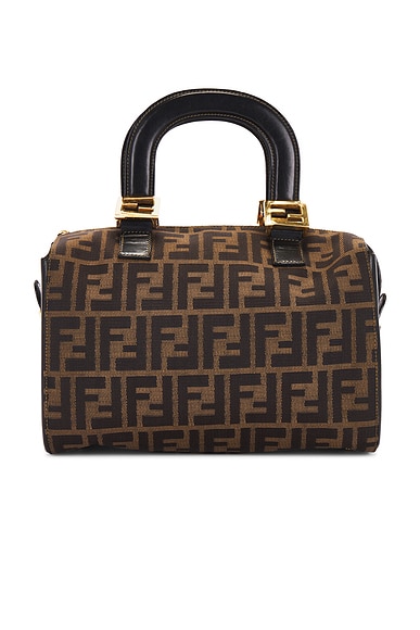 FWRD Renew Fendi Zucca Handbag in Brown | FWRD