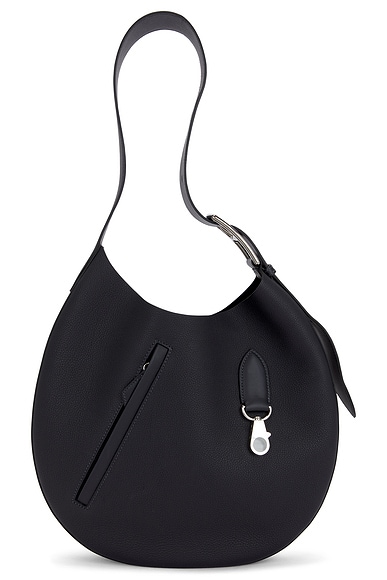 FWRD Renew Hermes Togo & Swift Sac Arcon Shoulder Bag in Black