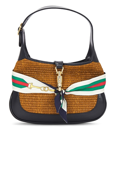 Gucci Raffia Jackie 1961 Hobo Bag