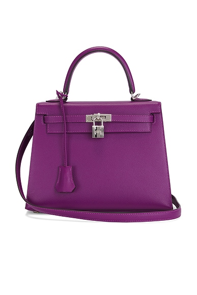 FWRD Renew Hermes Epsom Kelly 25 Handbag in Anemone