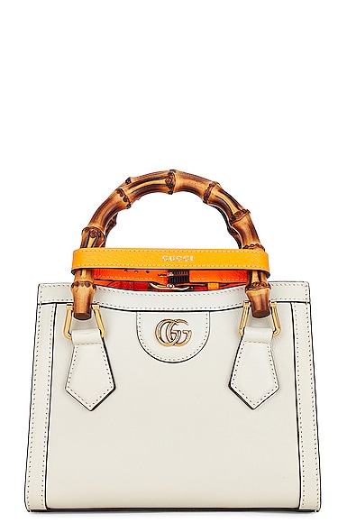 Shop Gucci Bamboo Diana Tote Bag In Ivory