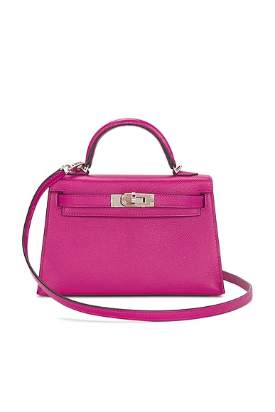 FWRD Renew Hermes Epsom Kelly Sellier 20 Handbag in Rose Pourpre