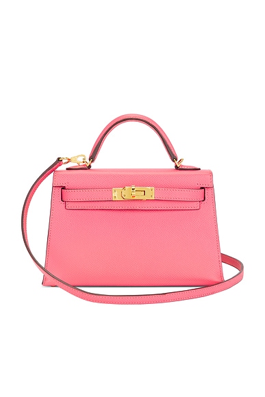 FWRD Renew Hermes Epsom Kelly 20 Sellier Handbag in Rose Azalee