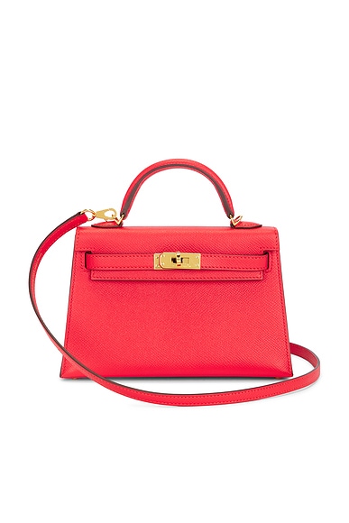 FWRD Renew Hermes Epsom Kelly Sellier 20 Handbag in Rouge Tomate
