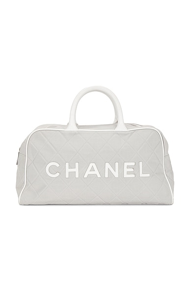 FWRD Renew Chanel Bowling Bag in Grey