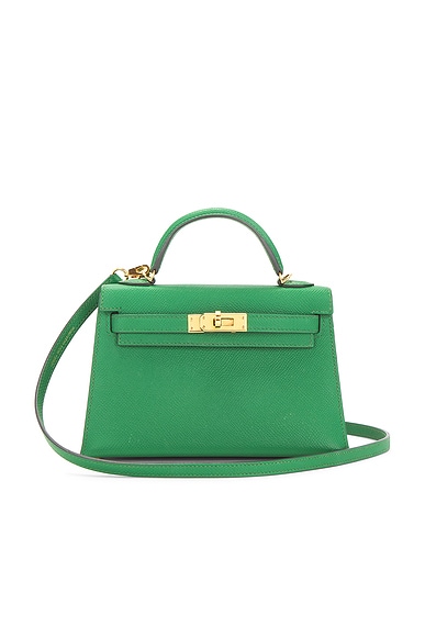 FWRD Renew Hermes Epsom Kelly 20 Handbag in Vert Criquet