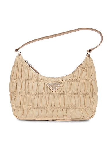 FWRD Renew Prada Gaufre Shoulder Bag in Pink