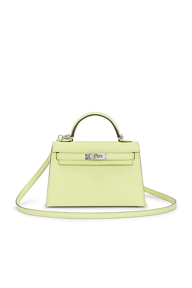 FWRD Renew Hermes Chevre Kelly Sellier 20 Handbag in Jaune Bourgeon