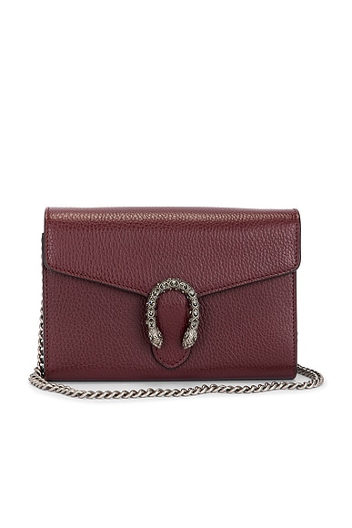 FWRD Renew Gucci Dionysus Wallet On Chain in Bordeaux