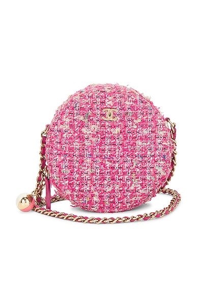 Chanel Tweed Round Clutch