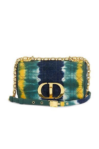 FWRD Renew Dior Tie-Dye Denim Caro Shoulder Bag in Multi