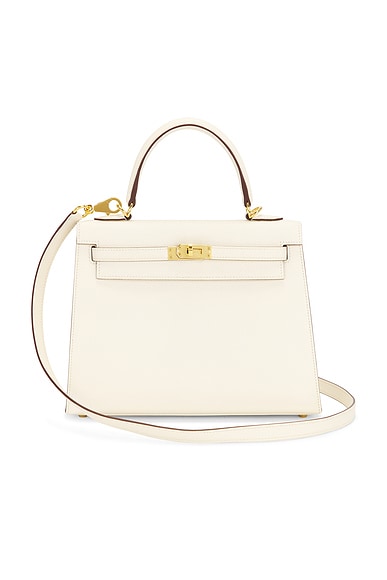 FWRD Renew Hermes Epsom Kelly 25 Handbag in Craie