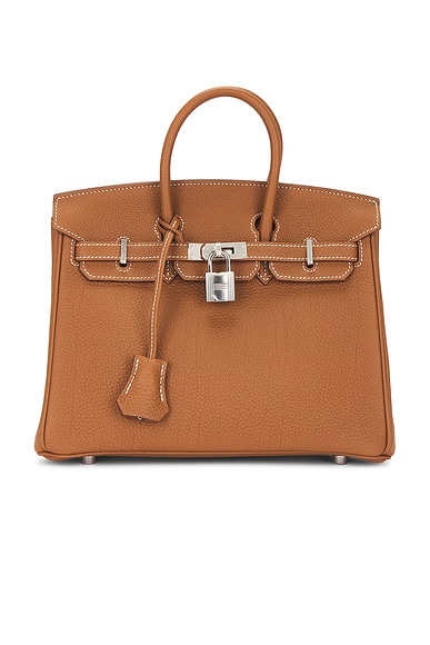 FWRD Renew Hermes Togo Birkin 25 Handbag in Gold