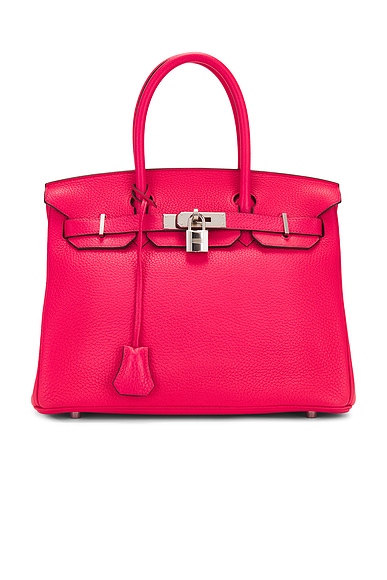FWRD Renew Hermes Togo Birkin 30 Handbag in Rose Extreme