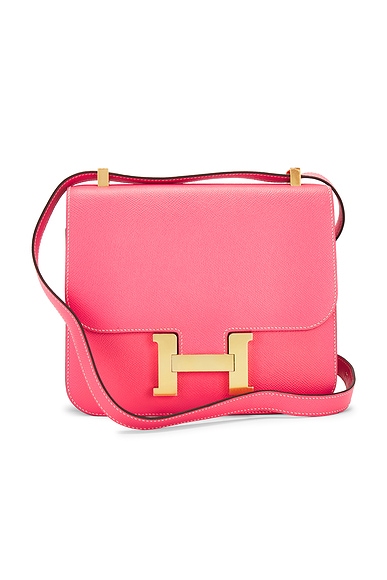 FWRD Renew Hermes Epsom Constance 24 Shoulder Bag in Rose Azalee