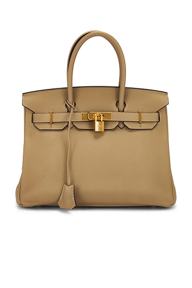 FWRD Renew Hermes Togo Birkin 30 Handbag in Beige Marfa