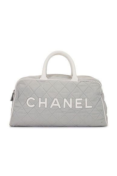 FWRD Renew Chanel Logo Sport Bowling Bag in Grey