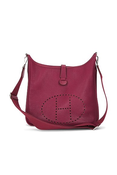 FWRD Renew Hermes Evelyne III GM Shoulder Bag in Burgundy