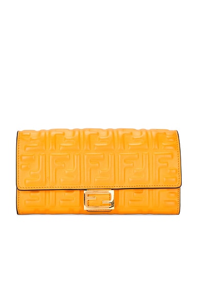 Fendi Embossed FF Continental Wallet On Chain