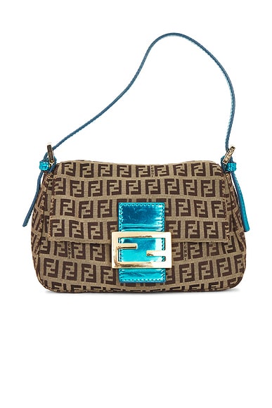 Fendi Zucchino Mama Baguette Shoulder Bag