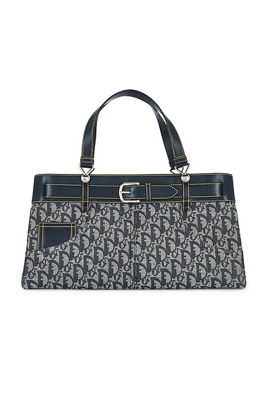 Dior Diorissimo Jean Pocket Tote Bag in Blue