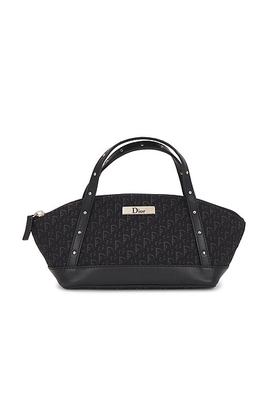 FWRD Renew Dior Chic Mini Bowling Bag in Black