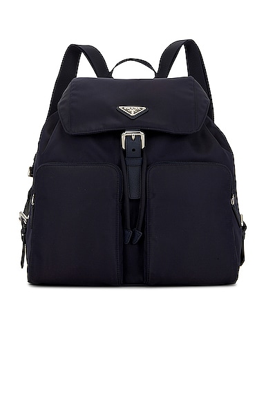 FWRD Renew Prada Nylon Backpack in Black | FWRD
