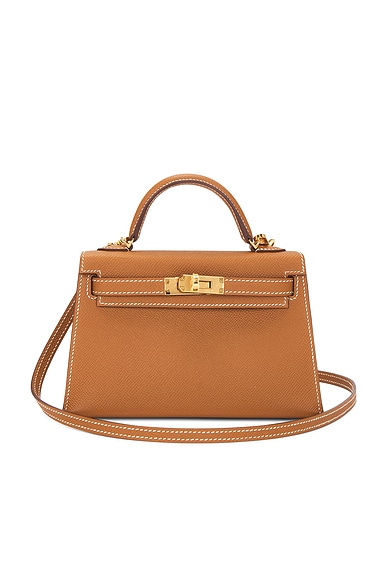 FWRD Renew Hermes Epsom Kelly 20 Handbag in Gold