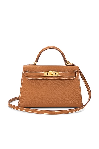 FWRD Renew Hermes Epsom Kelly 20 Handbag in Gold