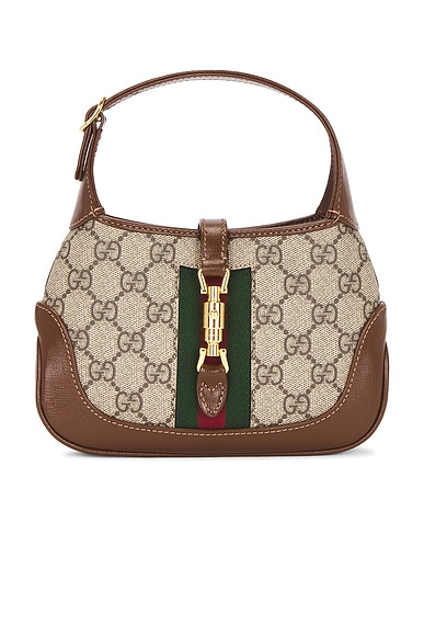 FWRD Renew Gucci Mini Jackie 1961 Hobo Bag in Beige