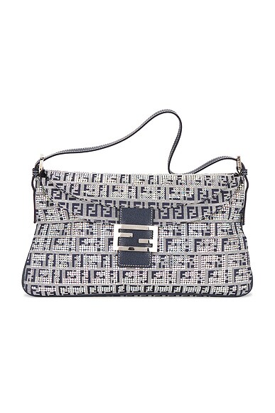 FENDI フェンディ ズッカ ショルダーバッグ ブラック PVC/レザー