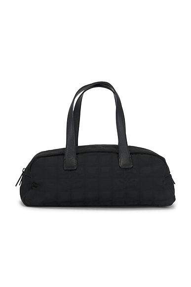 FWRD Renew Chanel New Travel Ligne Mini Boston Bag in Black