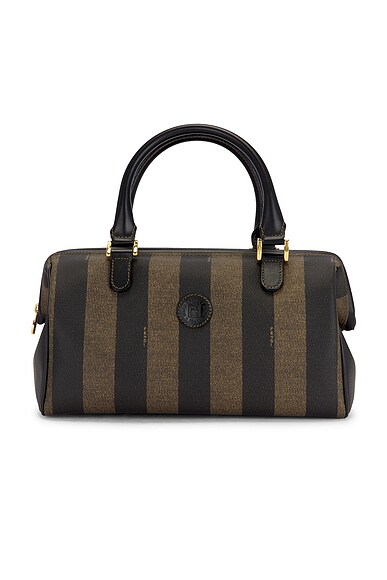 Fendi Pequin Mini Boston Bag