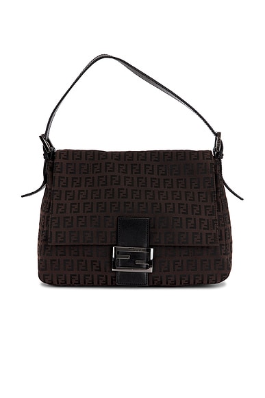 Fendi Zucchino Mama Baguette Shoulder Bag