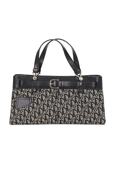 FWRD Renew Dior Diorissimo Jean Pocket Tote Bag in Black