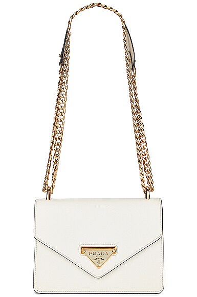FWRD Renew Prada Shoulder Bag in White | FWRD
