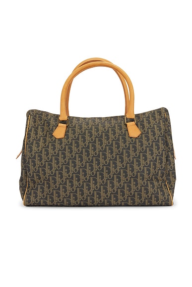 FWRD Renew Dior Trotter Boston Bag in Brown