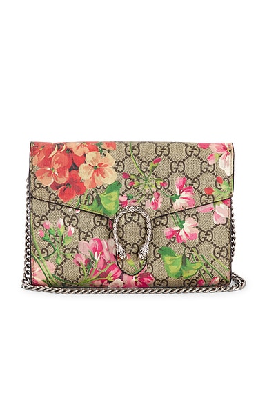 FWRD Renew Gucci GG Blooms Dionysus Shoulder Bag in Beige