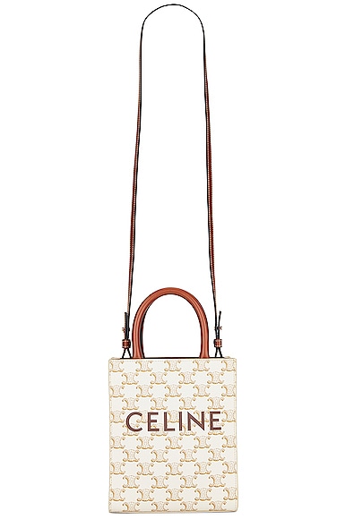 Celine Triomphe Tote Bag In Brown